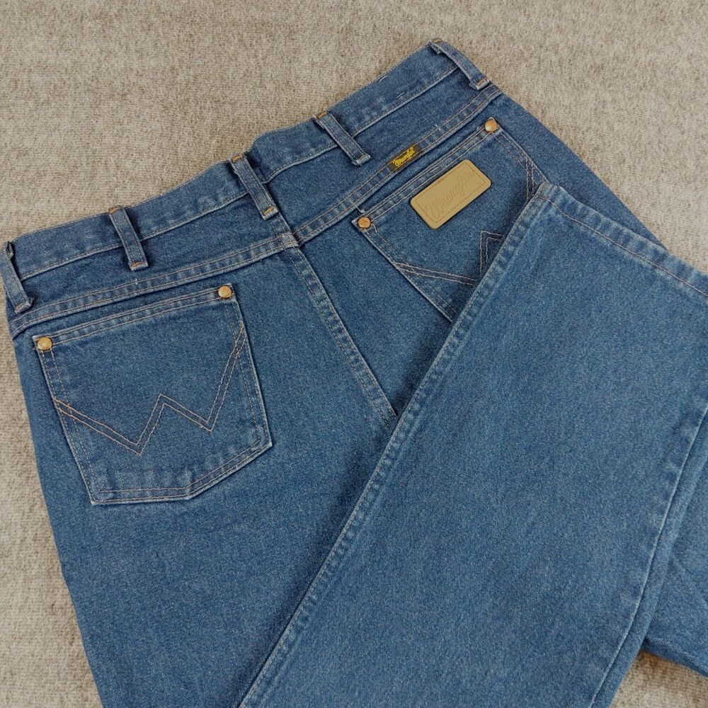 Wrangler Cowboy Cut Slim Fit Jeans 34x30 (Fit 34x28.5) Blue Straight Leg 936PWD